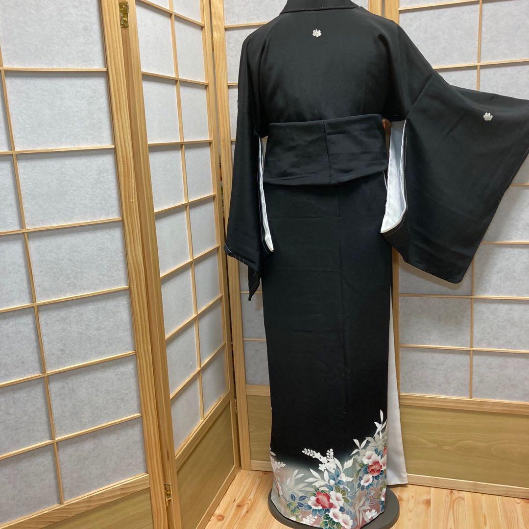3116# Japanese Tomesode Kimono Vintage Womens Silk Fabric Robe Kimono only sold