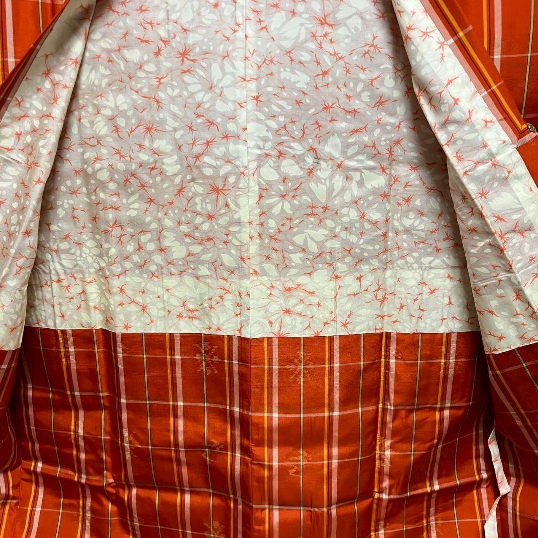 5172# Japanese Vintage Kimono and Coat 2-piece Set Silk Haori
