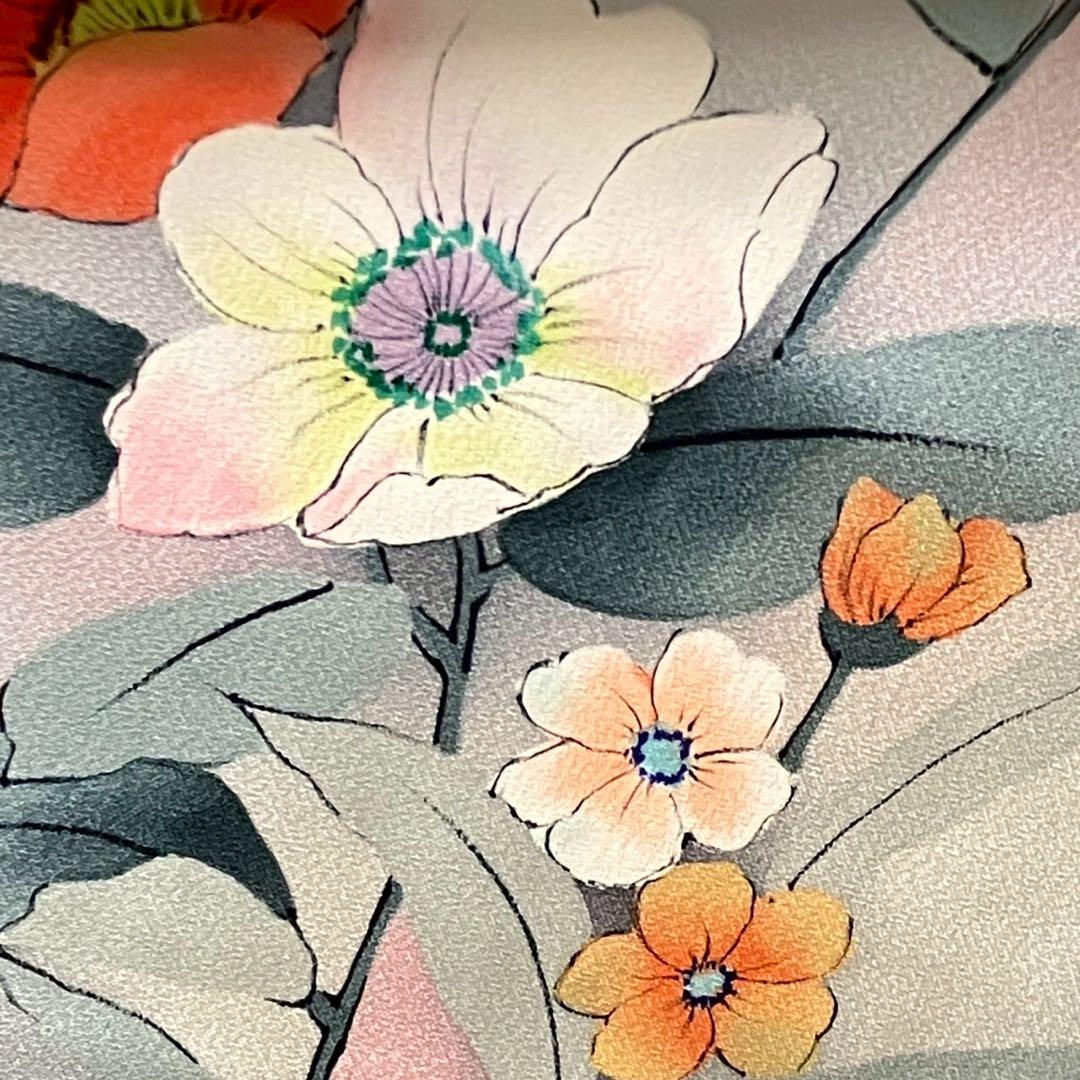 4370# Japanese Kimono Vintage Womens Silk Fabric Robe Kimono only sold Biue