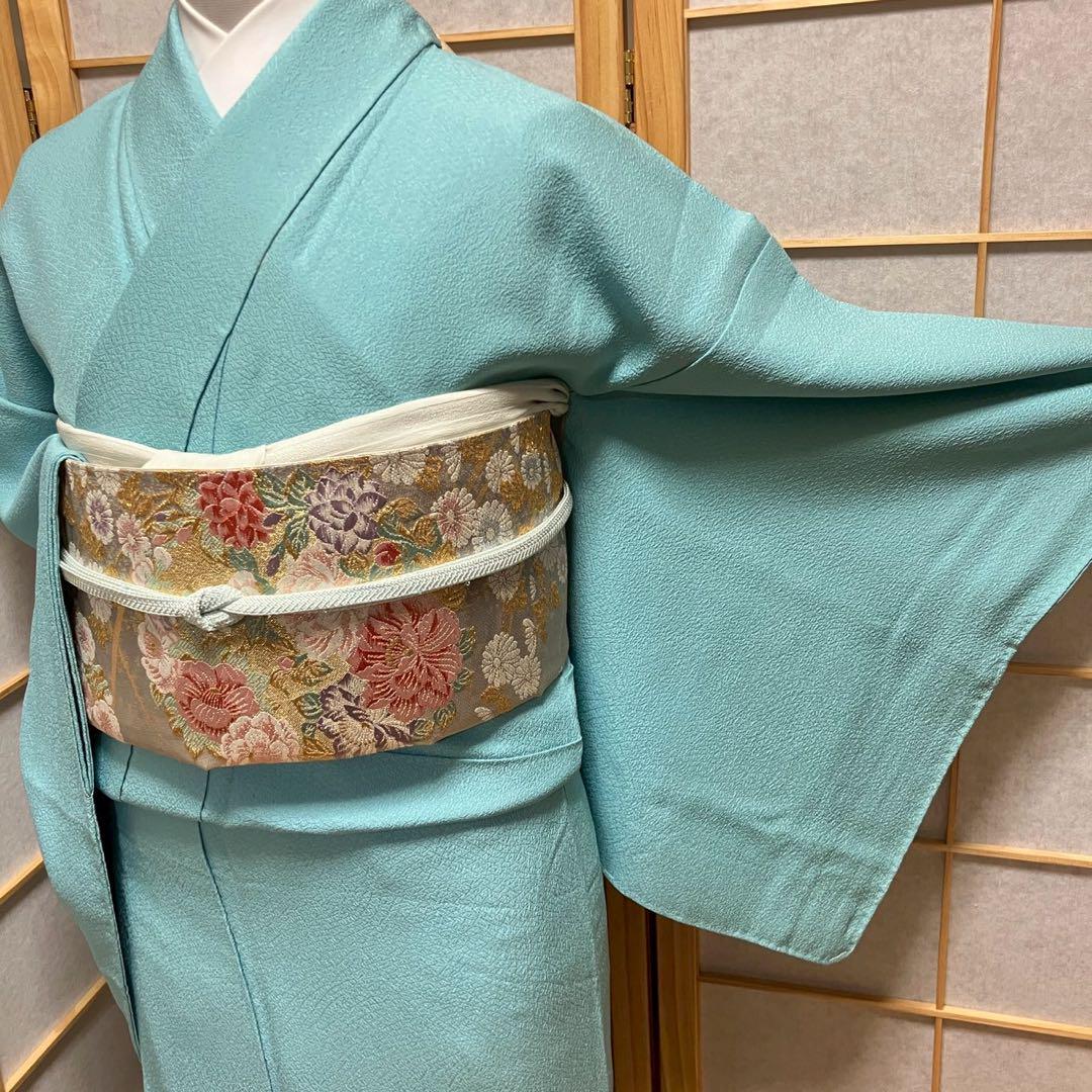 4330# Japanese Kimono Vintage Womens Silk Fabric Robe Kimono only sold