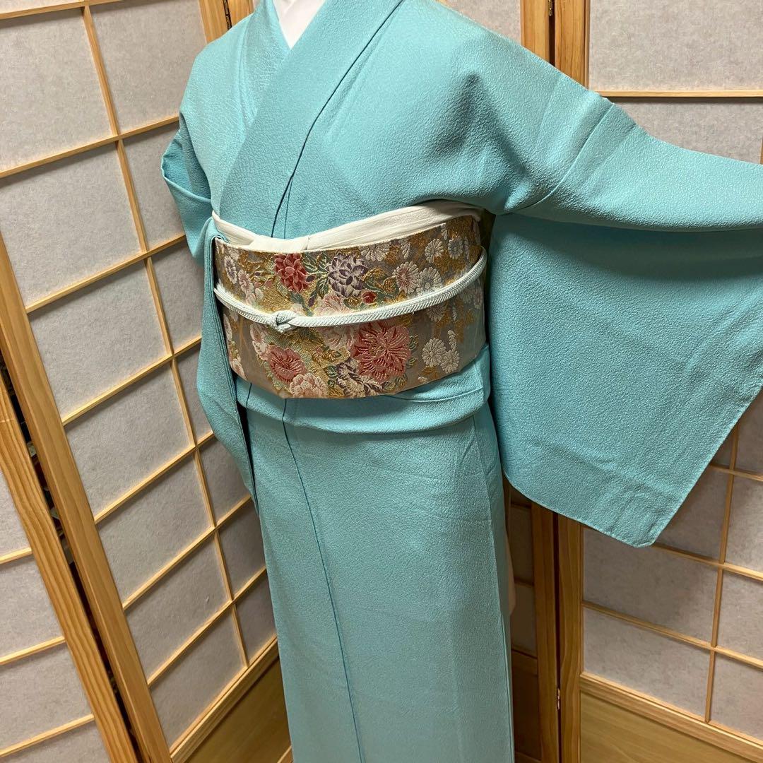4330# Japanese Kimono Vintage Womens Silk Fabric Robe Kimono only sold