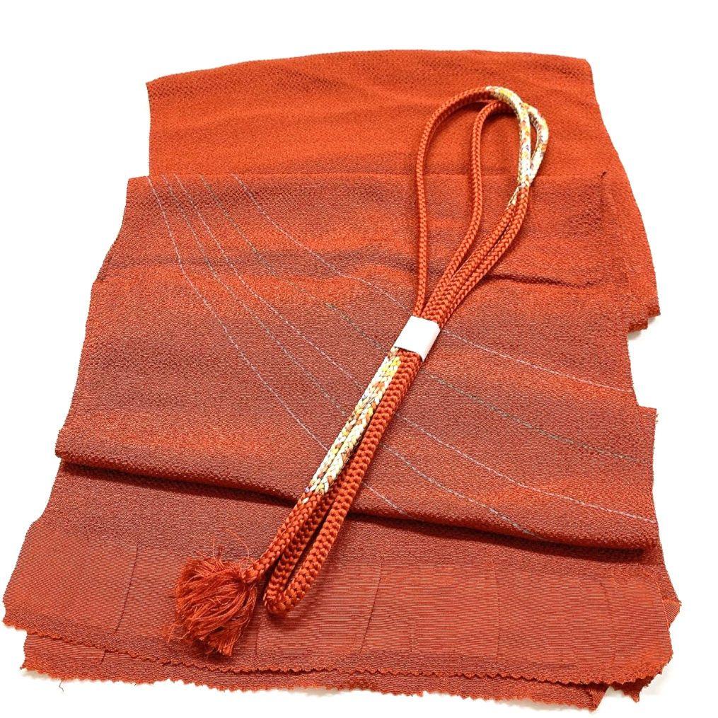 4551# Japanese Kimono Accessory Vintage Obiage and Obijime 2-piece Set Silk