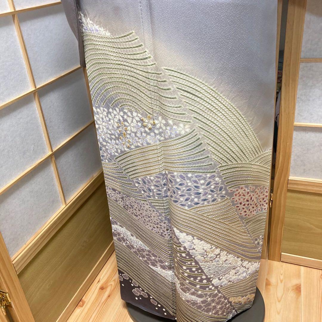 3411# Japanese Tomesode Kimono Vintage Womens Silk Fabric Robe Kimono only sold