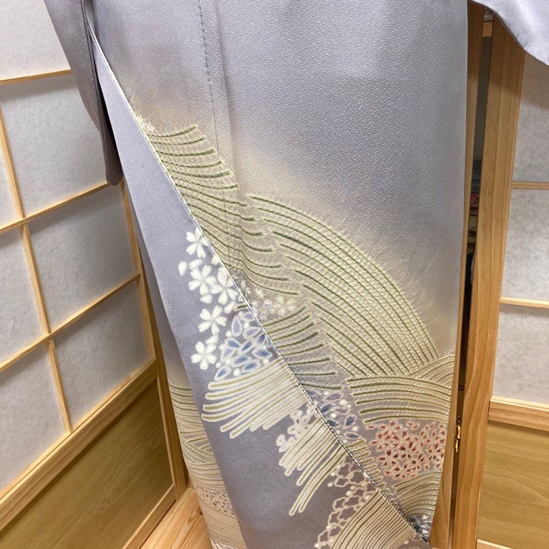 3411# Japanese Tomesode Kimono Vintage Womens Silk Fabric Robe Kimono only sold