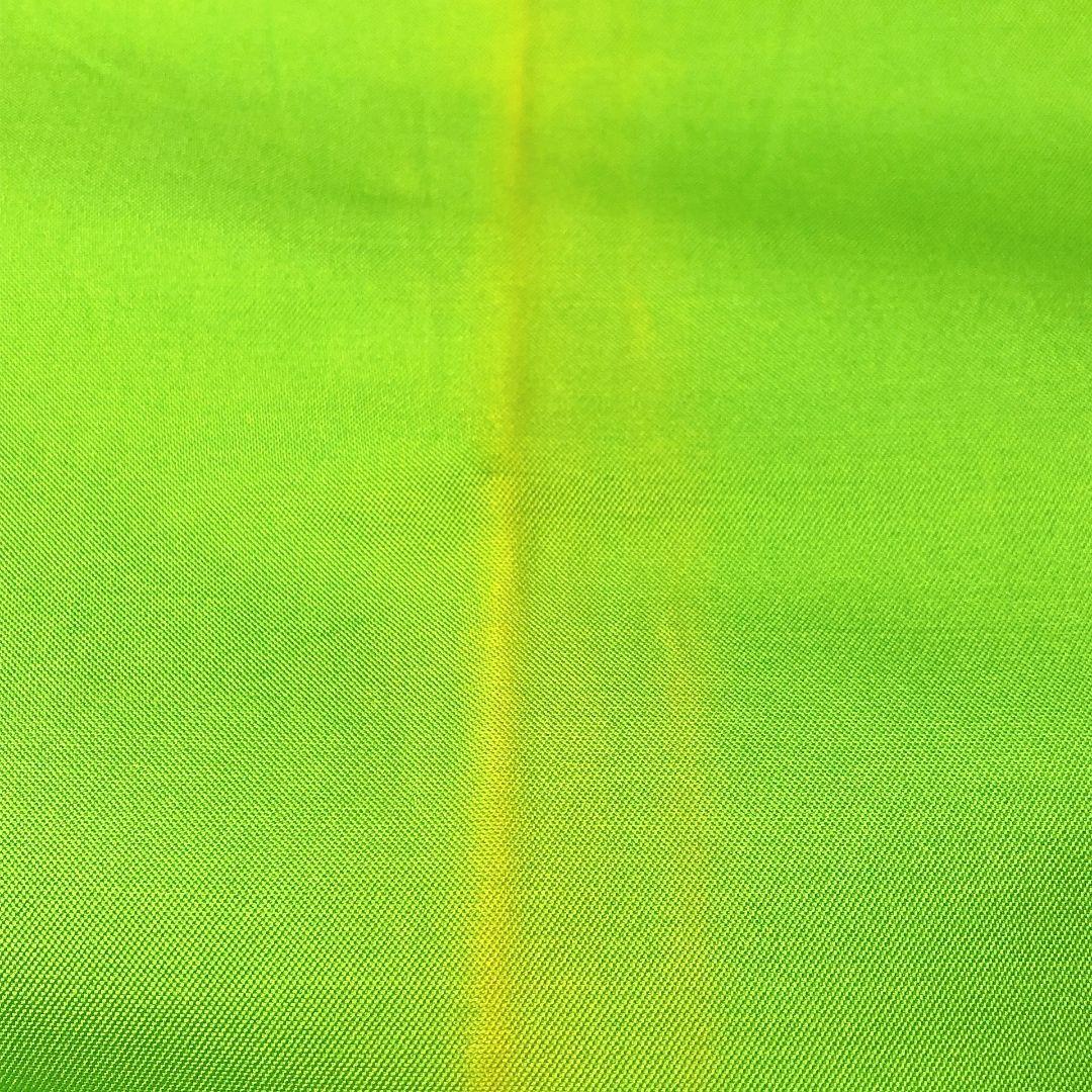 3329# Japanese Vintage Fukuro Obi Belt Kimono Fabric Silk Traditional Green
