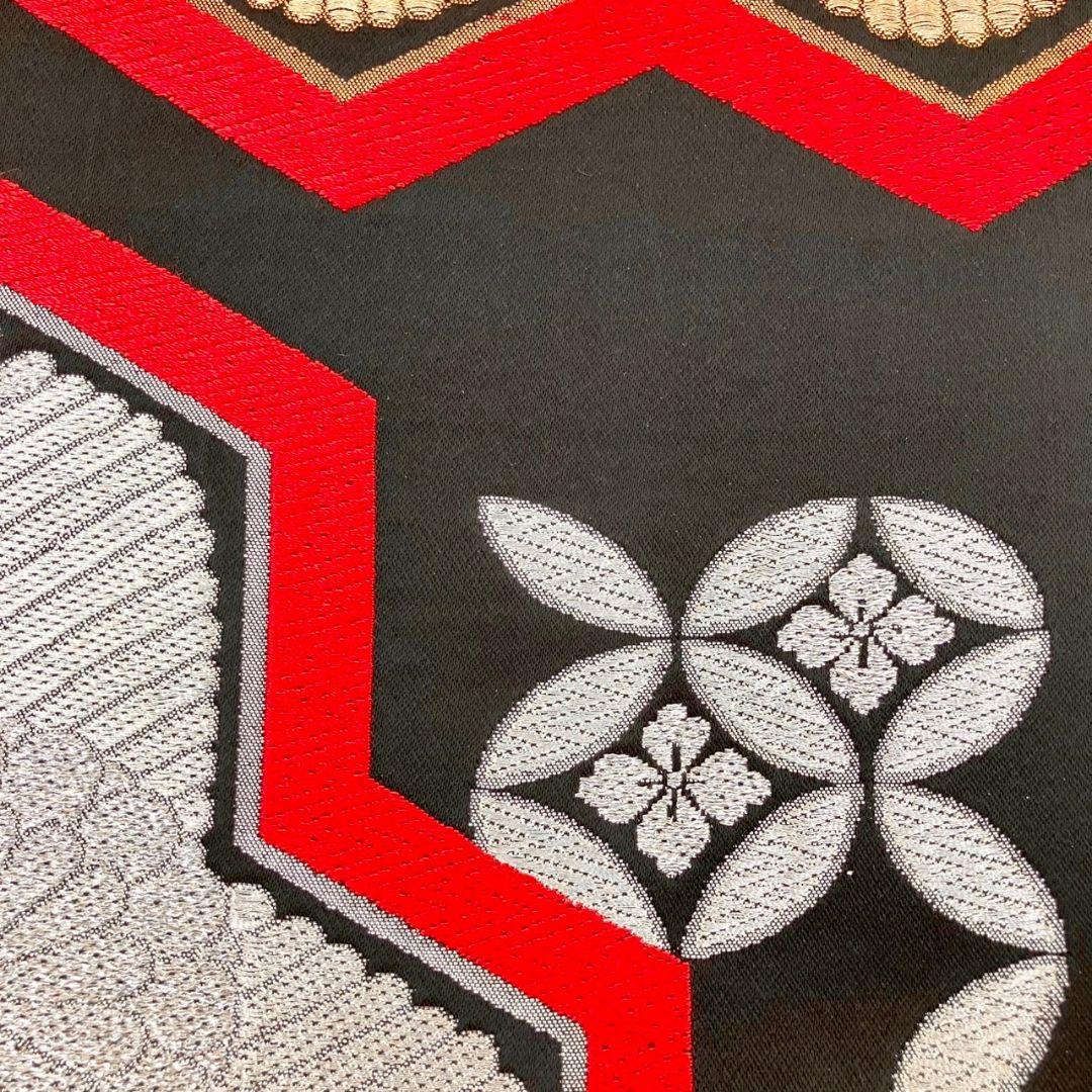 3622# Japanese Vintage Fukuro Obi Belt Kimono Fabric Silk Traditional Untailored