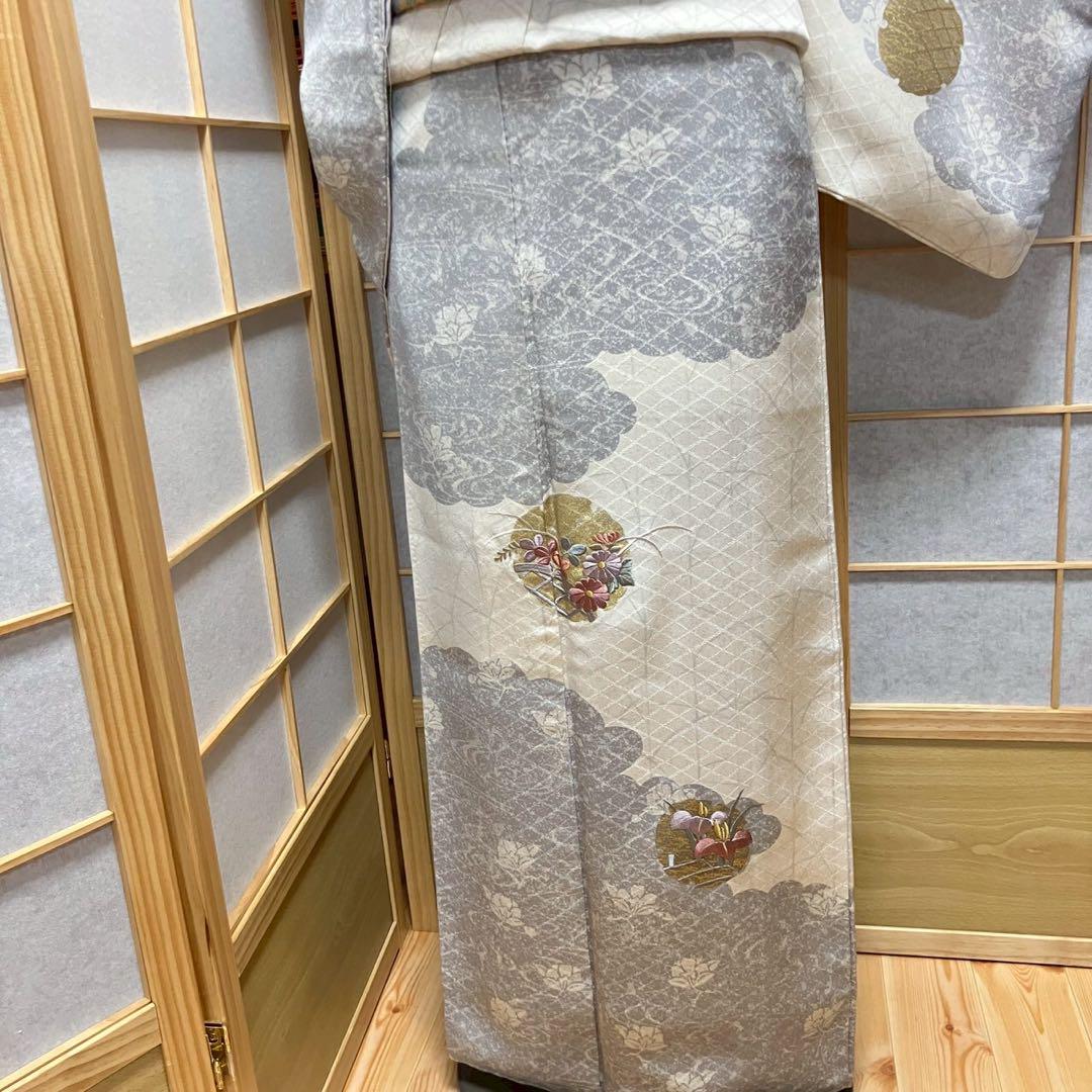 4353# Japanese Kimono Vintage Womens Silk Fabric Robe Kimono only sold