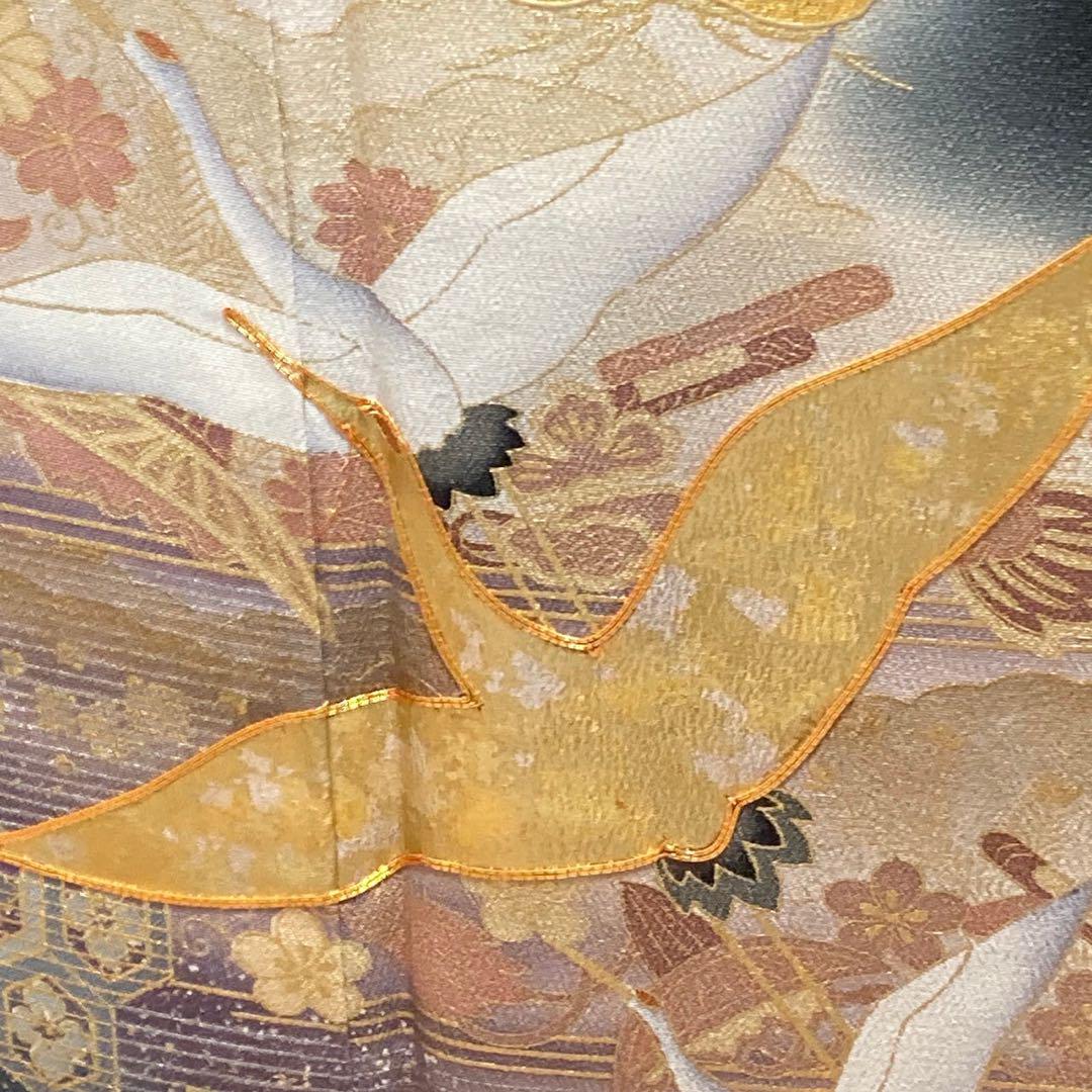 2883# Japanese Tomesode Kimono Vintage Womens Silk Fabric Robe Kimono only sold