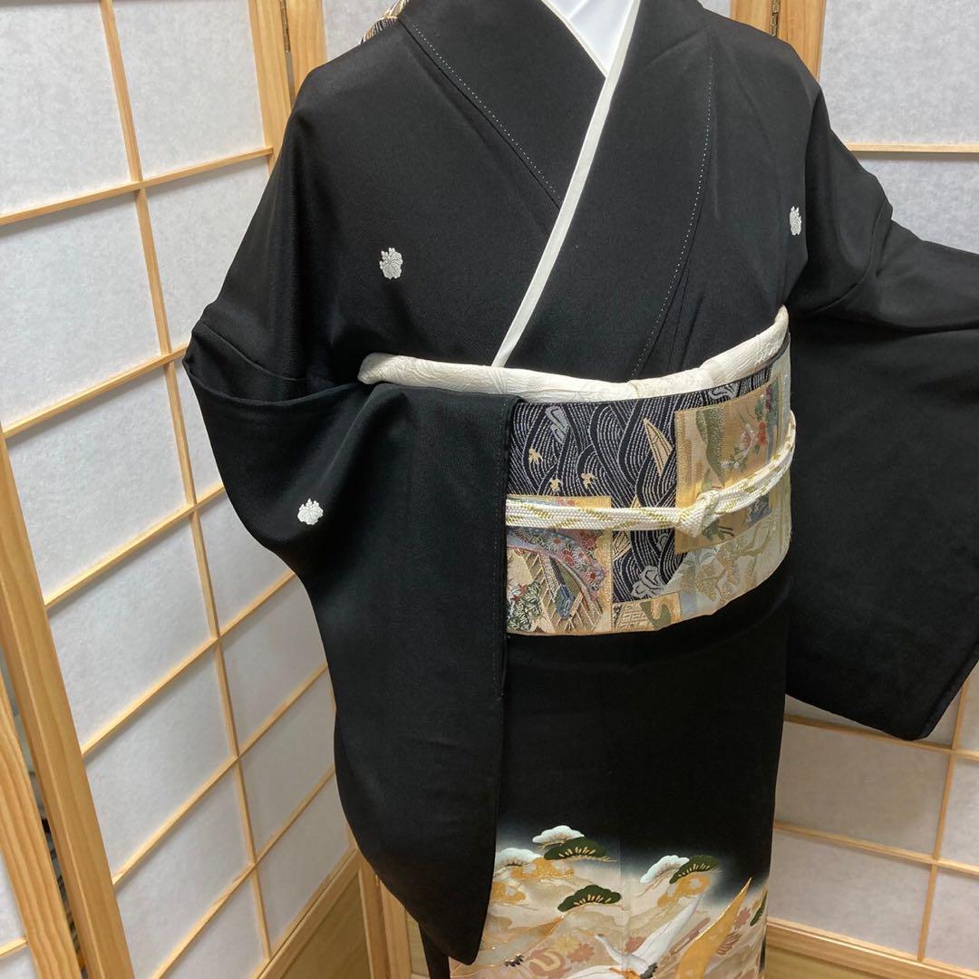 2883# Japanese Tomesode Kimono Vintage Womens Silk Fabric Robe Kimono only sold