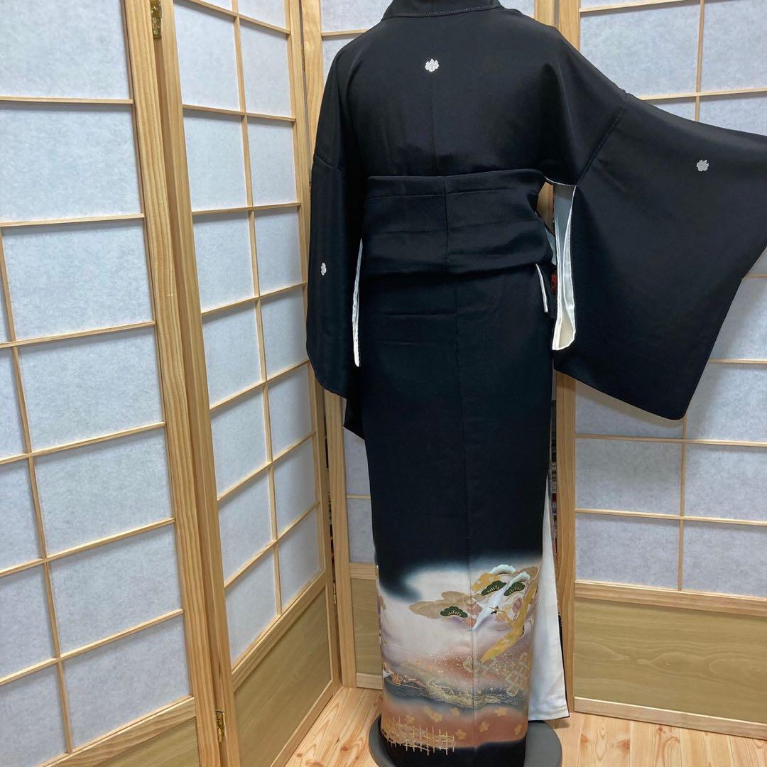 2883# Japanese Tomesode Kimono Vintage Womens Silk Fabric Robe Kimono only sold