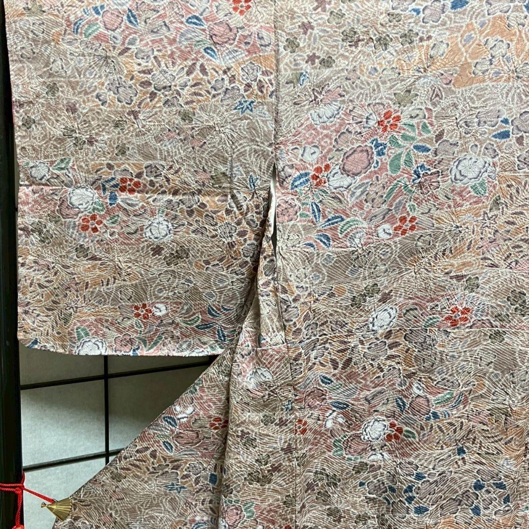 5167# Japanese Kimono Vintage Fabric Pure Silk Robe Women's Traditional