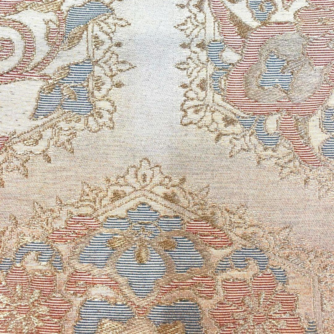 3600# Japanese Vintage Fukuro Obi Belt Kimono Fabric Silk Traditional Gold