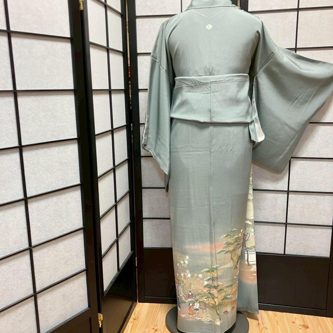 4341# Japanese Tomesode Kimono Vintage Womens Silk Fabric Robe Kimono only sold