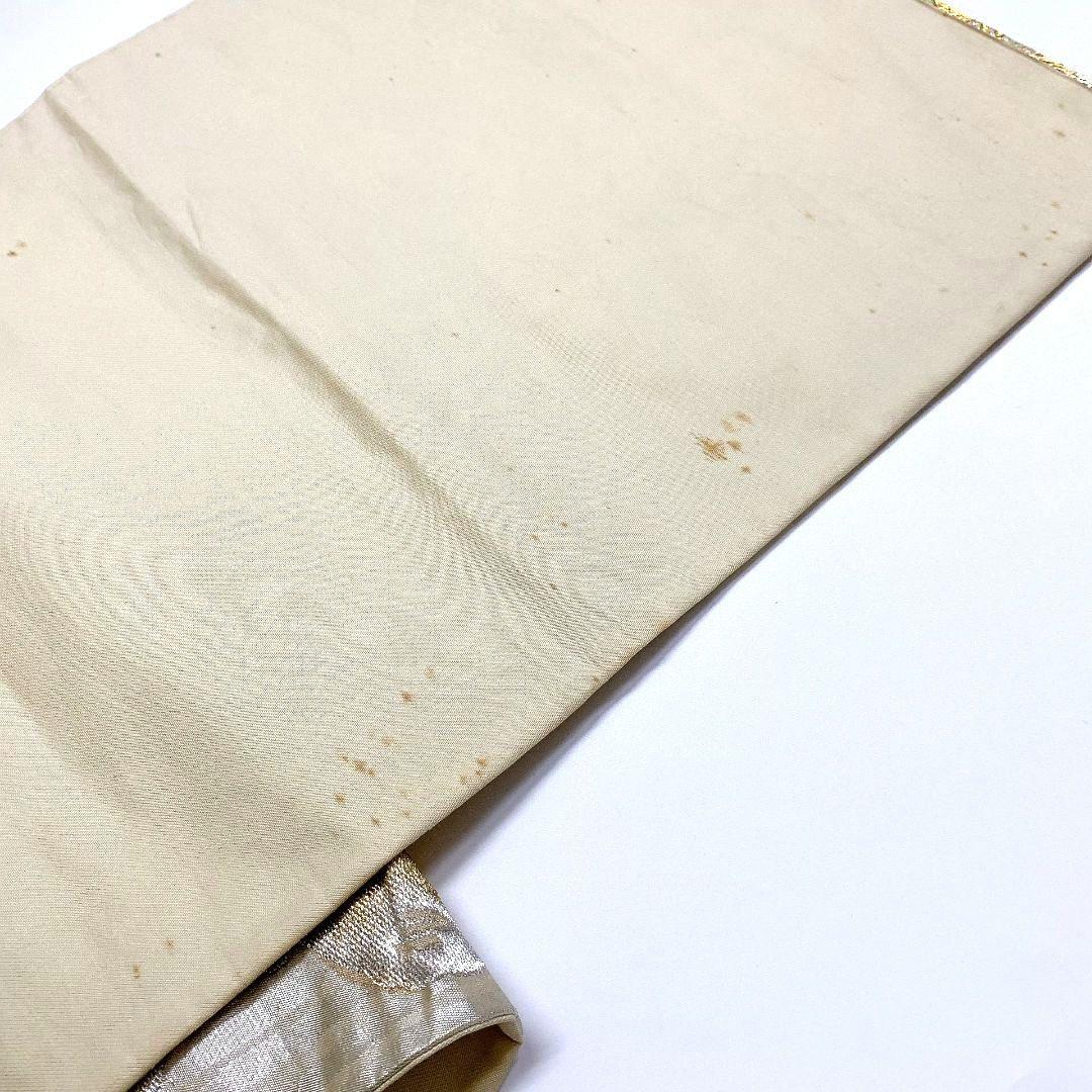 4140# Japanese Vintage Fukuro Obi Belt Kimono Fabric Silk Traditional Gold
