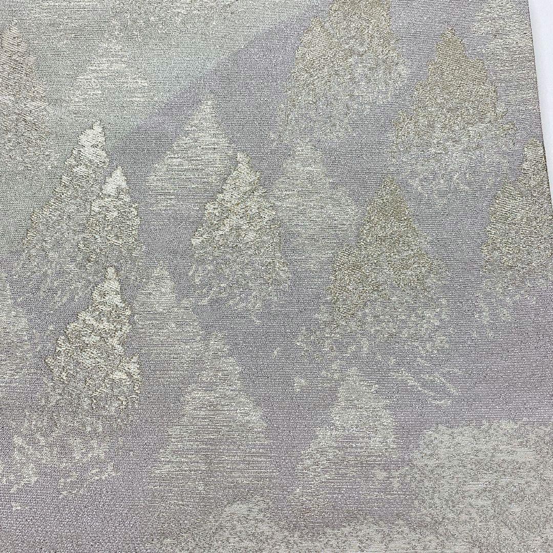5084# Japanese Vintage Fukuro Obi Belt Kimono Fabric Silk Traditional Silver