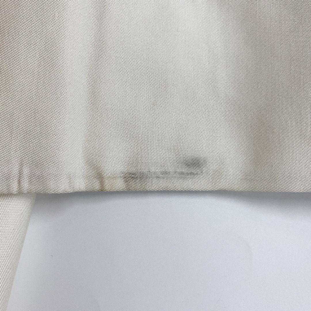 5084# Japanese Vintage Fukuro Obi Belt Kimono Fabric Silk Traditional Silver