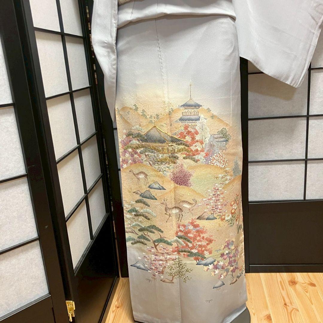 5465# Japanese Tomesode Kimono Vintage Womens Silk Fabric Robe Kimono only sold