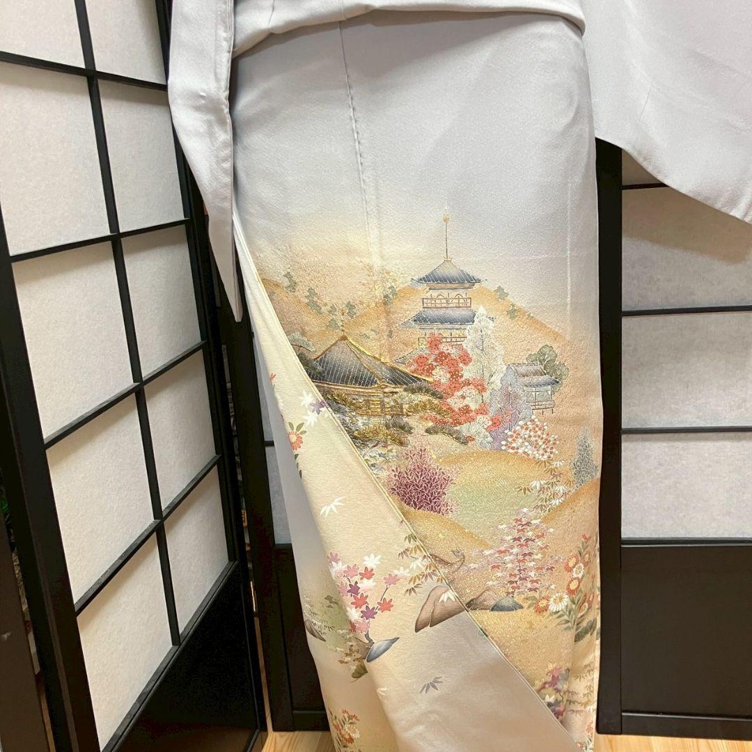 5465# Japanese Tomesode Kimono Vintage Womens Silk Fabric Robe Kimono only sold