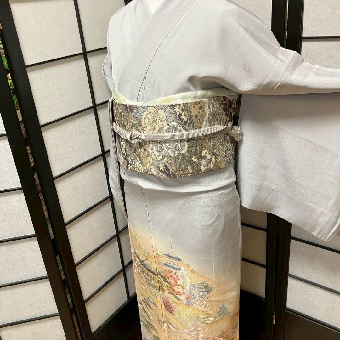 5465# Japanese Tomesode Kimono Vintage Womens Silk Fabric Robe Kimono only sold