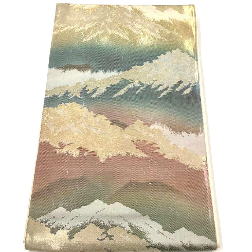 4698# Japanese Vintage Fukuro Obi Belt Kimono Fabric Silk Traditional