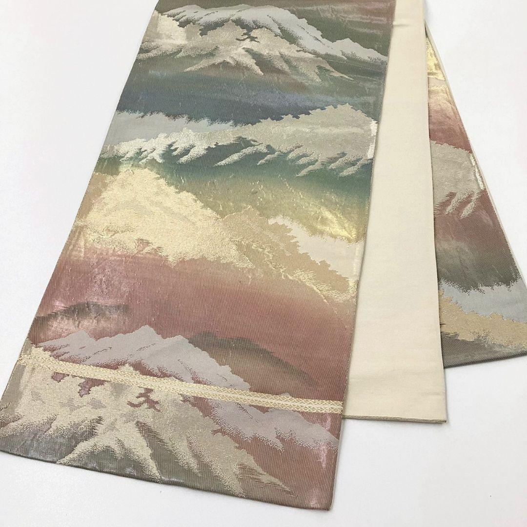 4698# Japanese Vintage Fukuro Obi Belt Kimono Fabric Silk Traditional