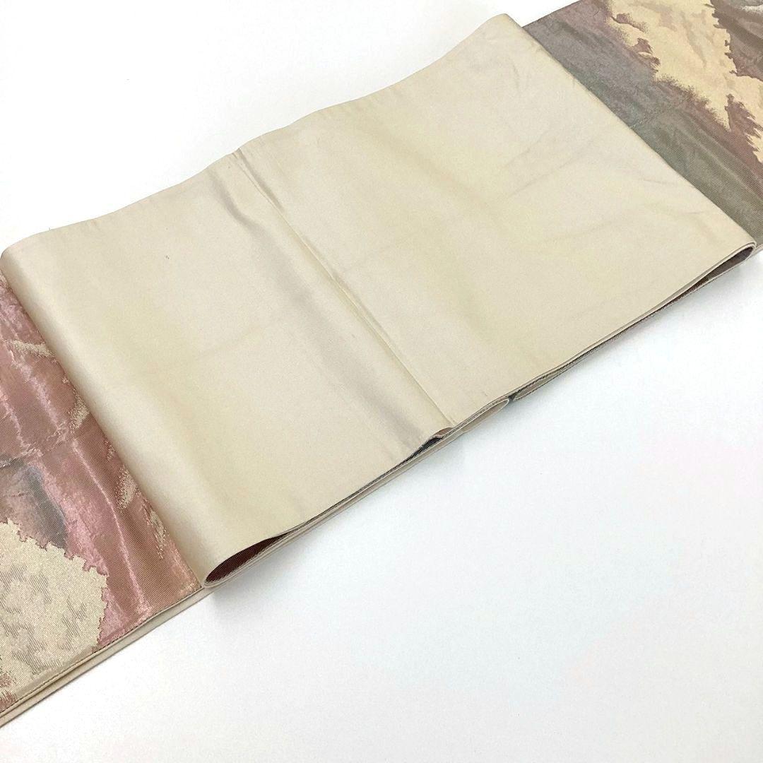 4698# Japanese Vintage Fukuro Obi Belt Kimono Fabric Silk Traditional