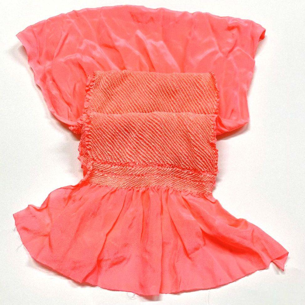 3875# Japanese Kimono Accessory Obiage and Obijime 2-piece Set Silk Shibori