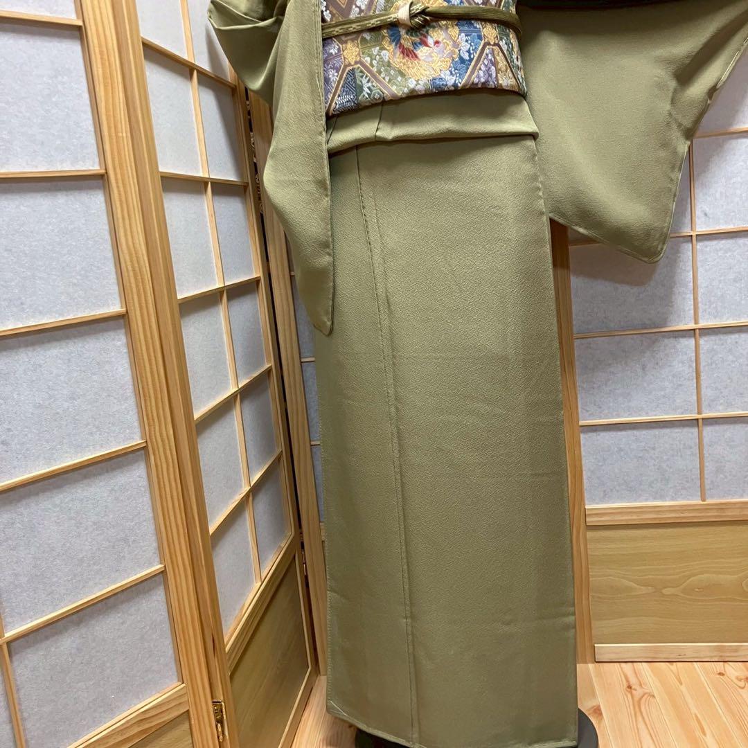 5442# Japanese Kimono Vintage Womens Silk Fabric Robe Kimono only sold Unused
