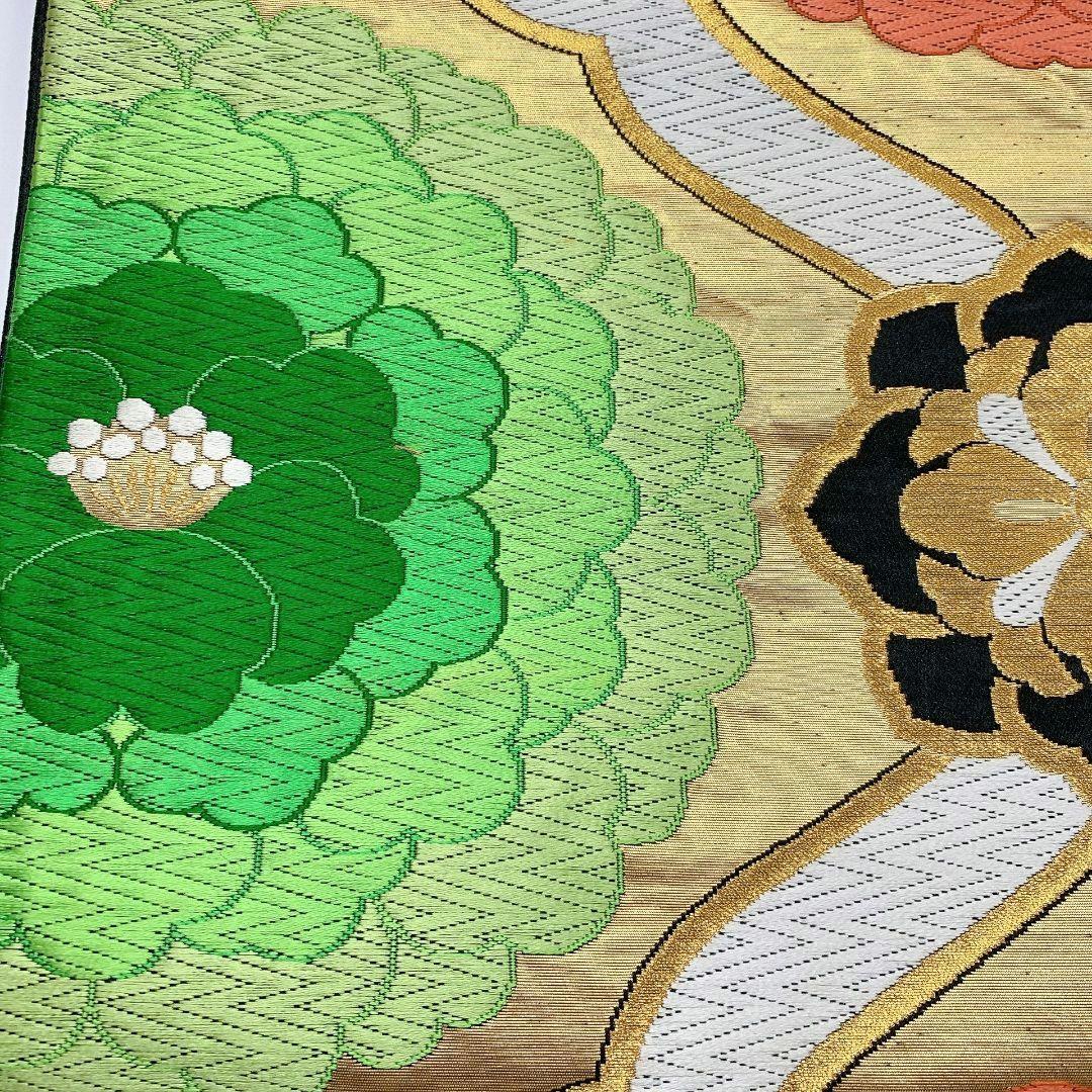 4084# Japanese Vintage Fukuro Obi Belt Kimono Fabric Silk Traditional Embroidery