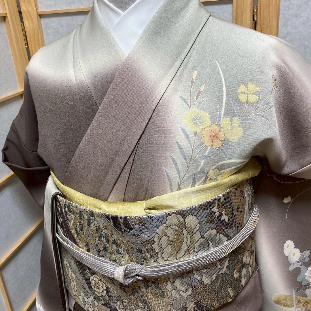 3943# Japanese Kimono Vintage Womens Silk Fabric Robe Kimono only sold