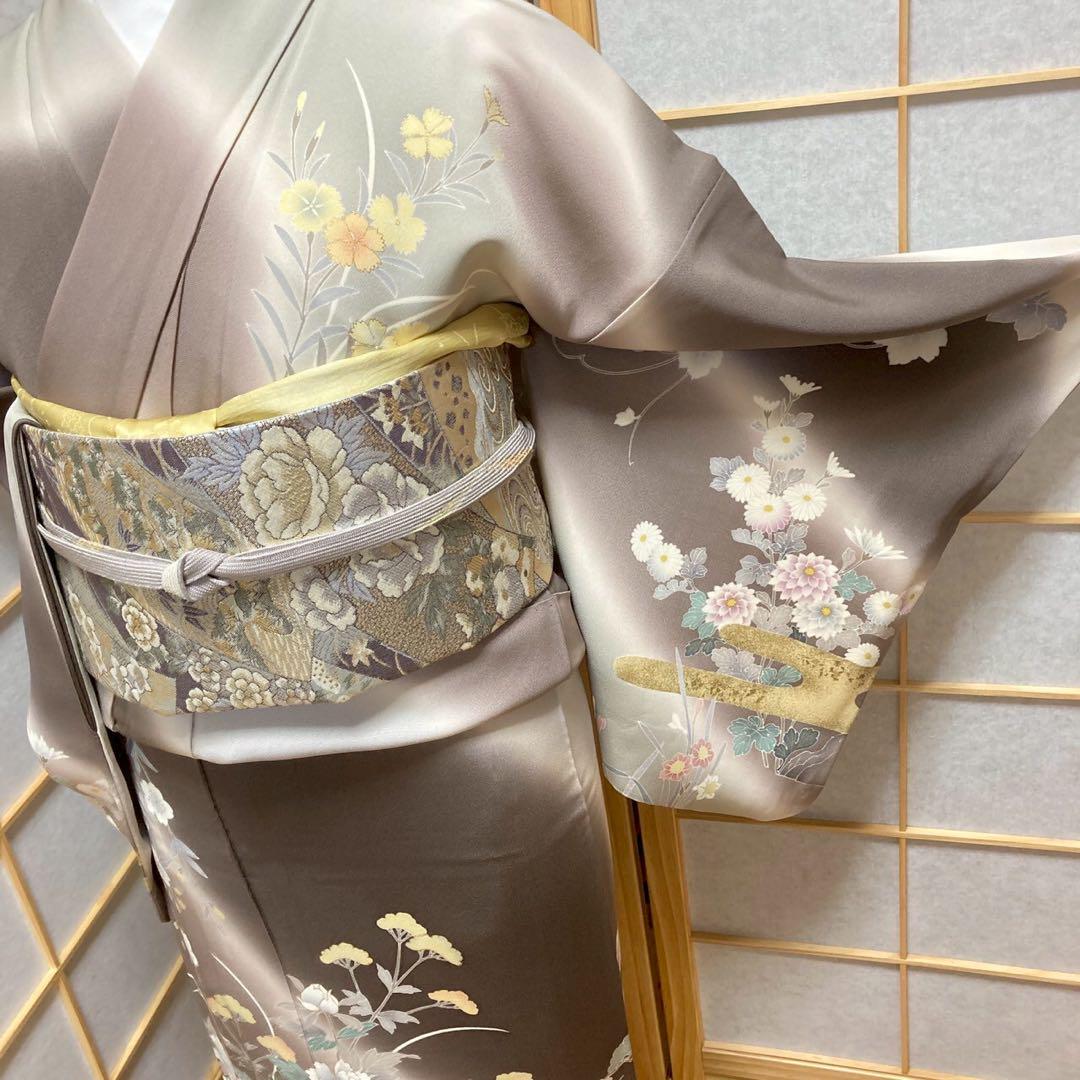 3943# Japanese Kimono Vintage Womens Silk Fabric Robe Kimono only sold