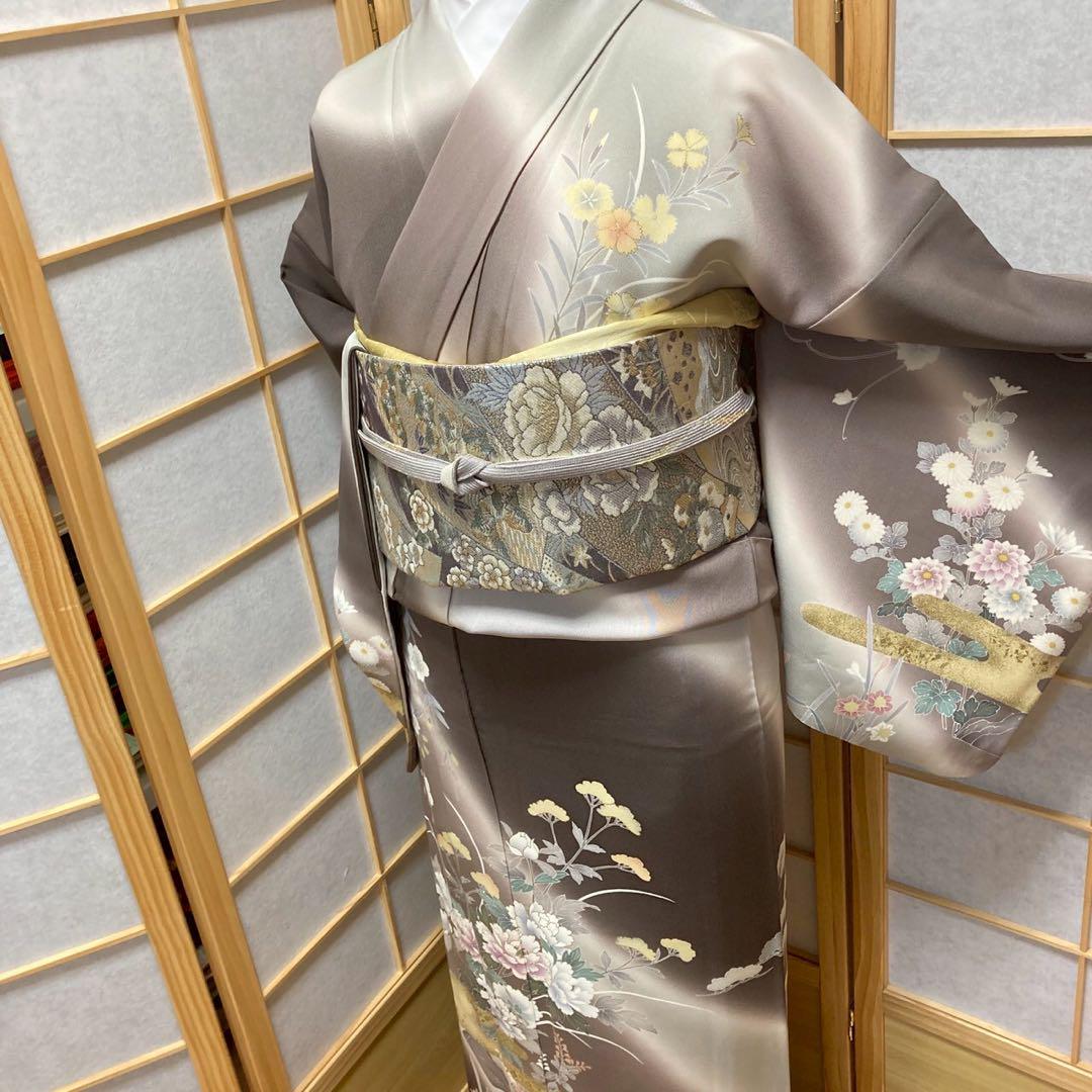 3943# Japanese Kimono Vintage Womens Silk Fabric Robe Kimono only sold