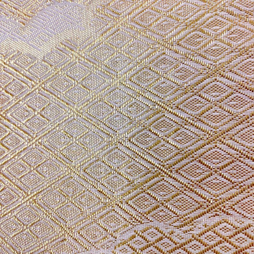 4934# Japanese Vintage Fukuro Obi Belt Kimono Fabric Silk Traditional Untailored