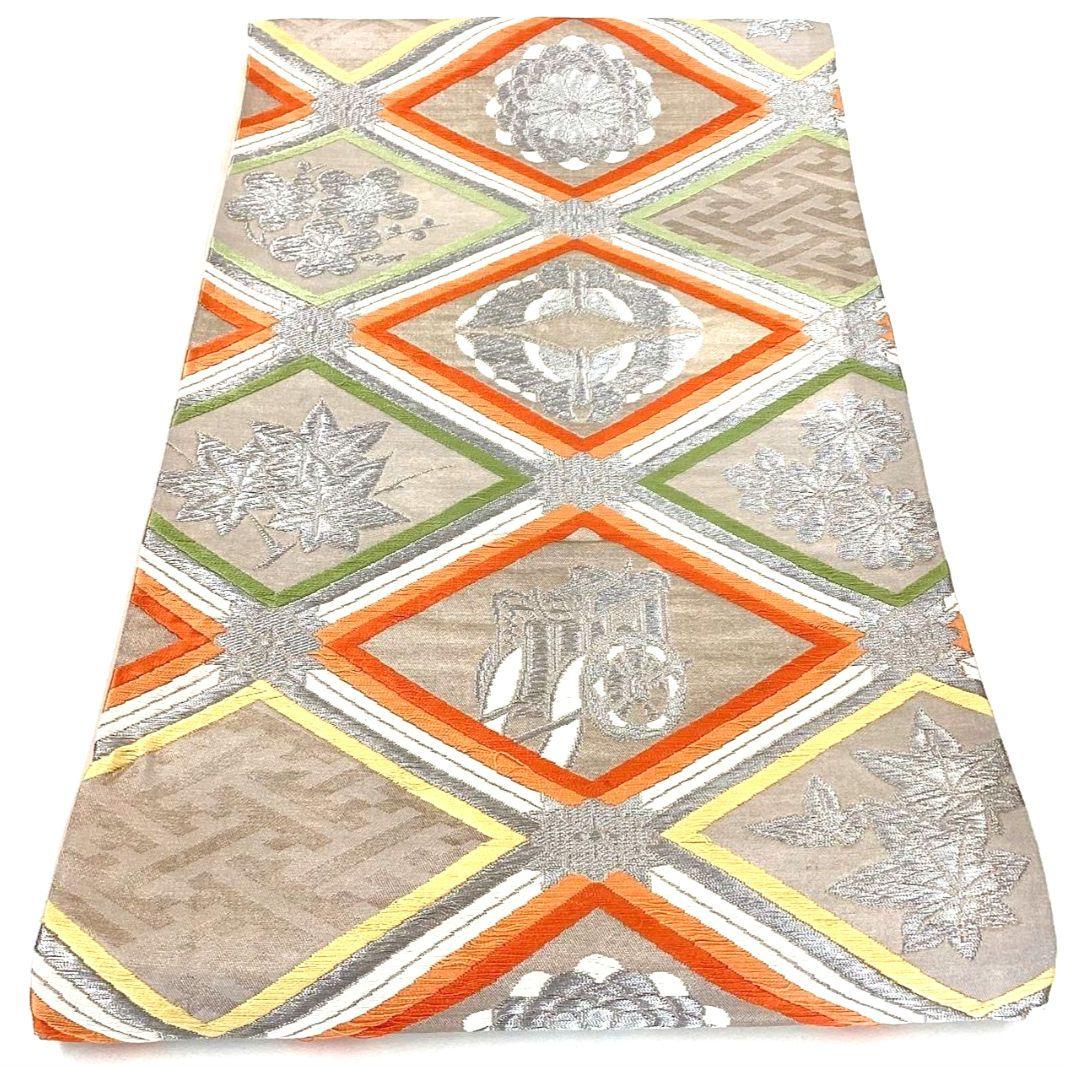 3637# Japanese Vintage Fukuro Obi Belt Kimono Fabric Silk Traditional