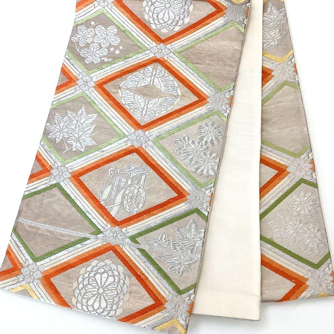 3637# Japanese Vintage Fukuro Obi Belt Kimono Fabric Silk Traditional