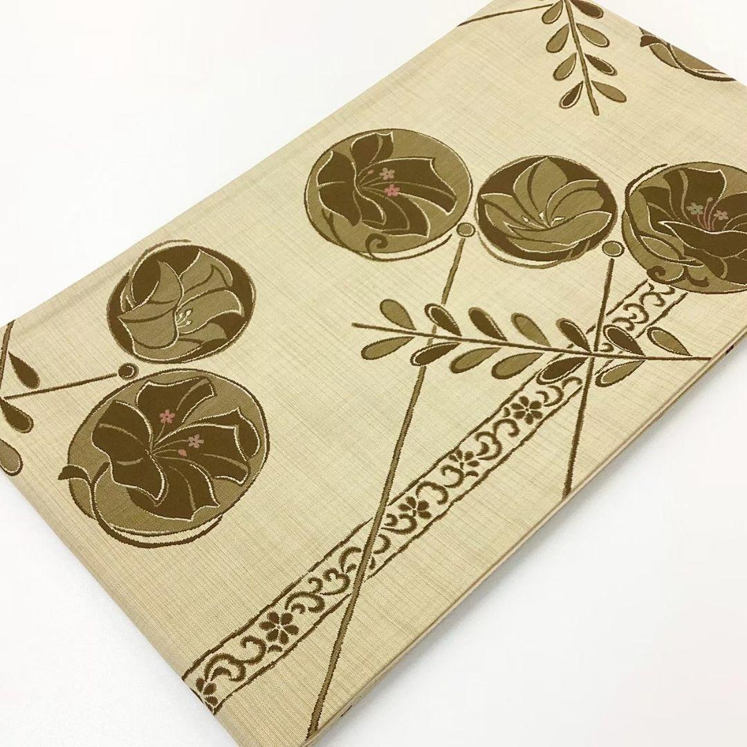 4768# Japanese Vintage Fukuro Obi Belt Kimono Fabric Silk Traditional