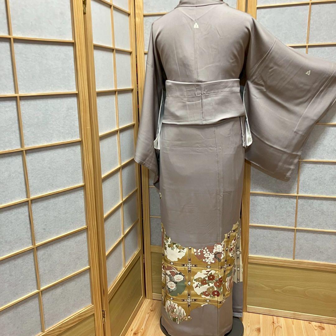 4429# Japanese Tomesode Kimono Vintage Womens Silk Fabric Robe Kimono only sold