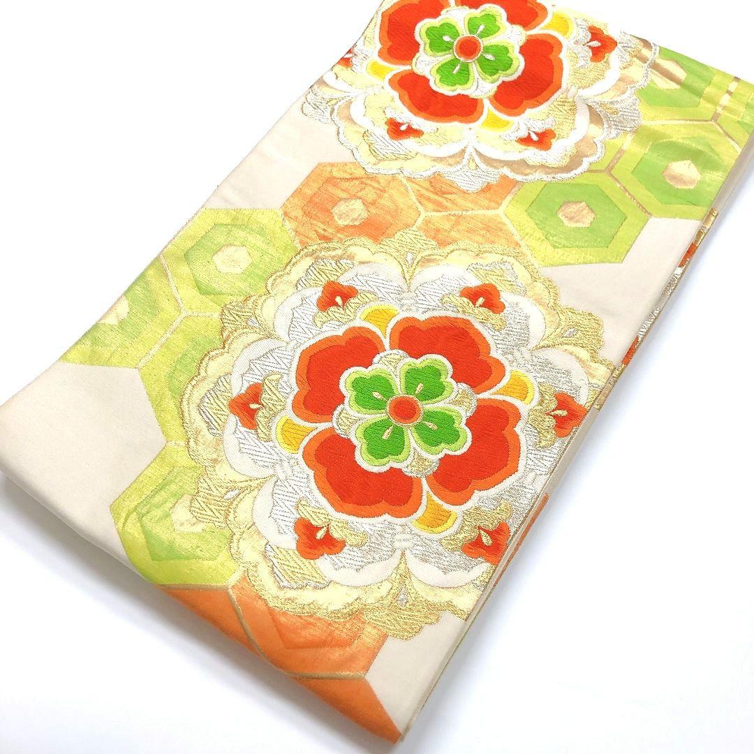 3325# Japanese Vintage Fukuro Obi Belt Kimono Fabric Silk Traditional