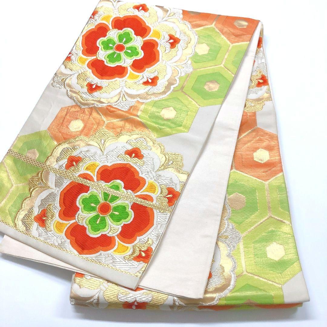 3325# Japanese Vintage Fukuro Obi Belt Kimono Fabric Silk Traditional