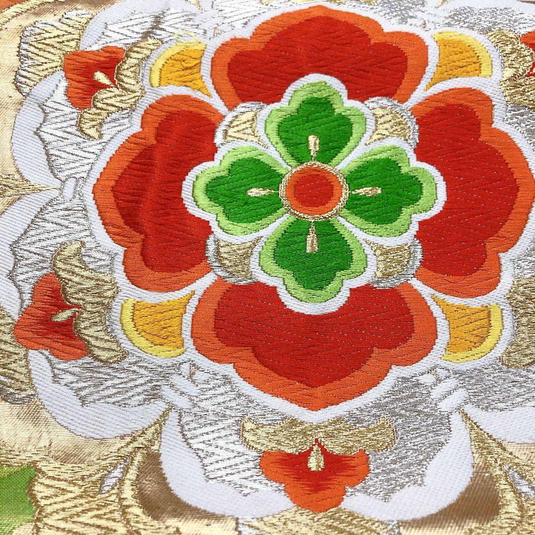3325# Japanese Vintage Fukuro Obi Belt Kimono Fabric Silk Traditional
