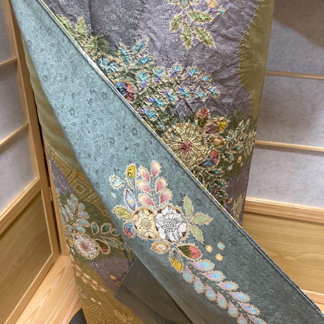 3928# Japanese Kimono Vintage Womens Silk Fabric Robe Kimono only sold