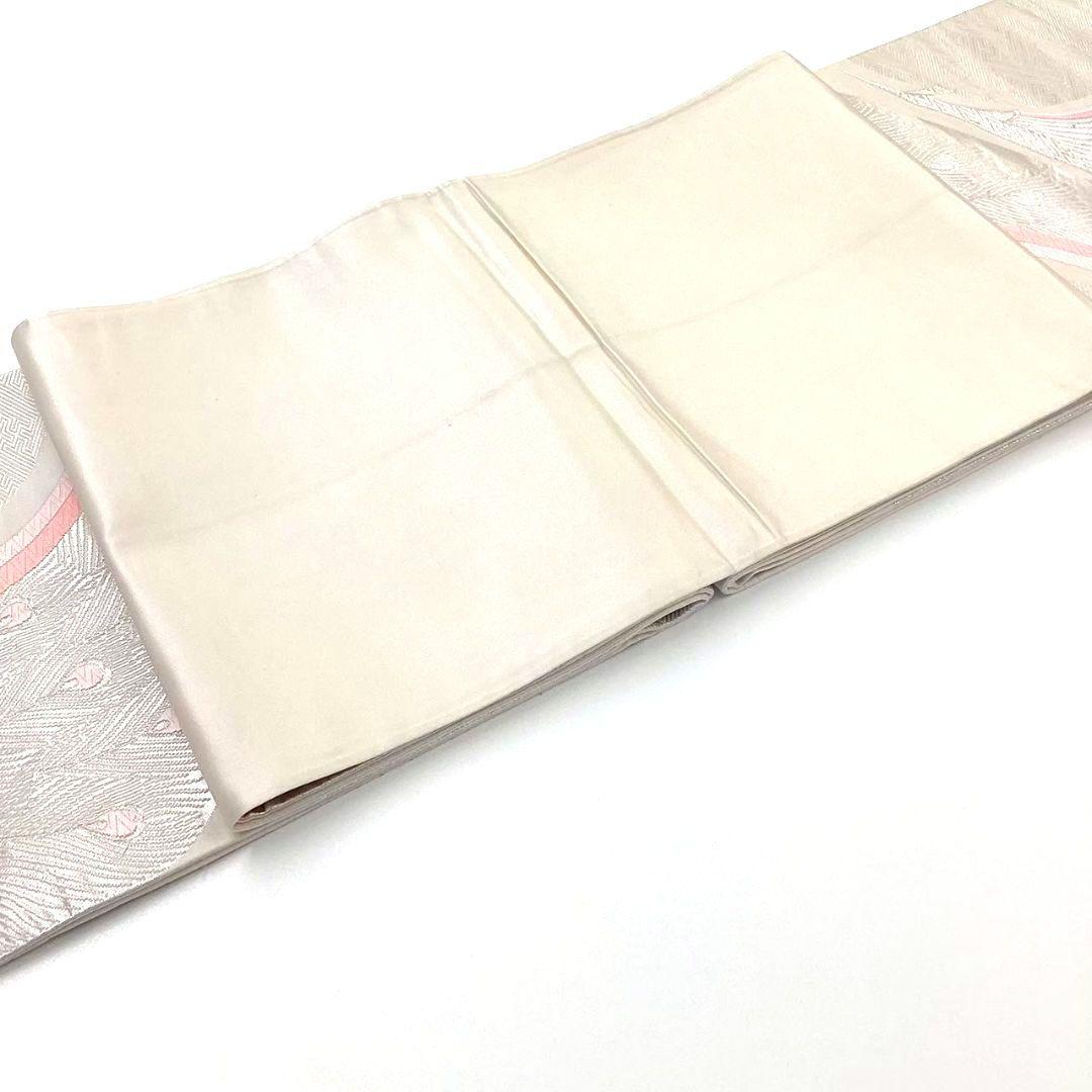 4779# Japanese Vintage Fukuro Obi Belt Kimono Fabric Silk Traditional Embroidery