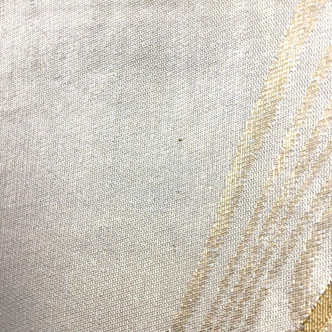 4987# Japanese Vintage Fukuro Obi Belt Kimono Fabric Silk Traditional Gold