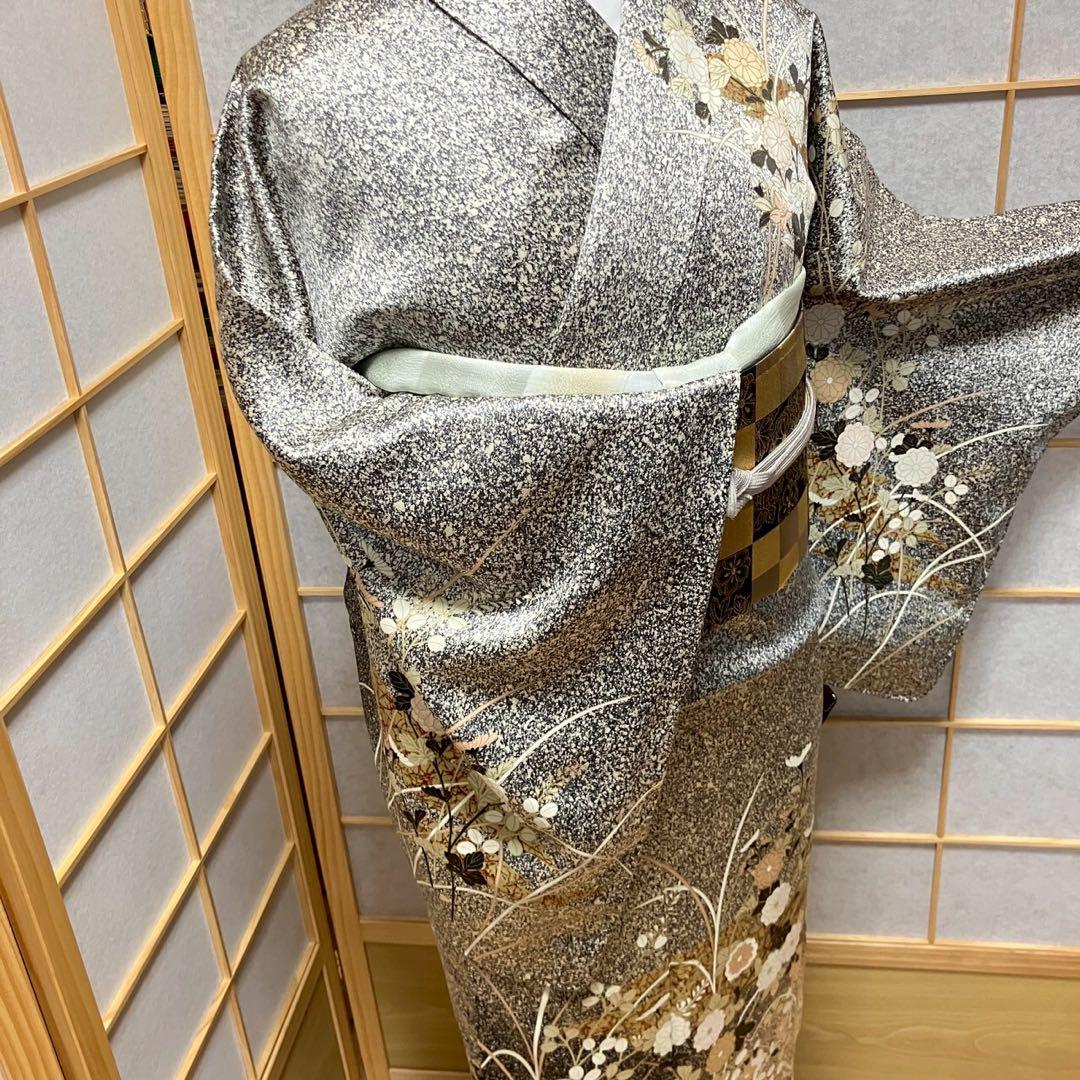 4398# Japanese Kimono Vintage Womens Silk Fabric Robe Kimono only sold