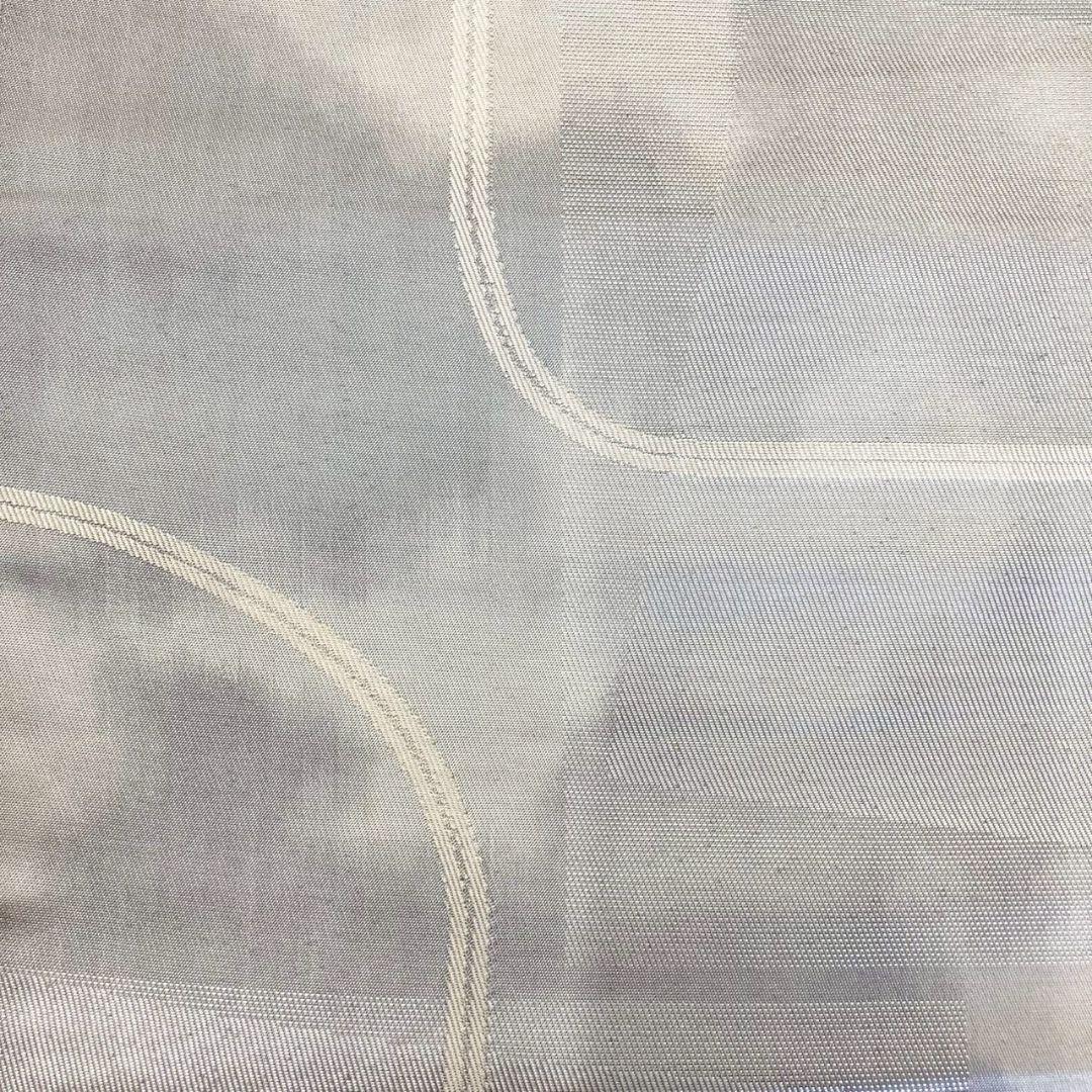 3614# Japanese Vintage Fukuro Obi Belt Kimono Fabric Silk Traditional Silver