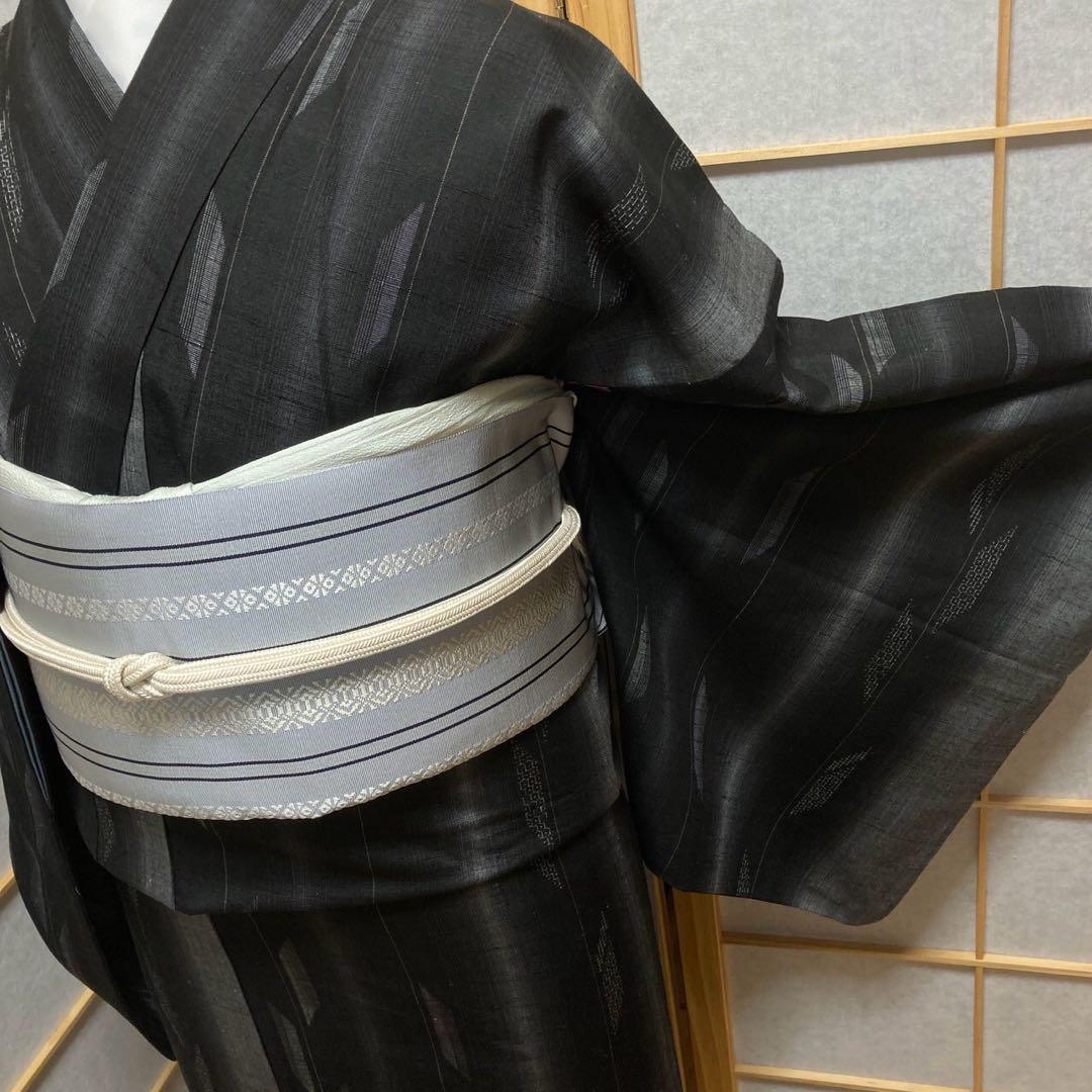 3129# Japanese Kimono Vintage Womens Silk Pongee Fabric Robe Kimono only sold
