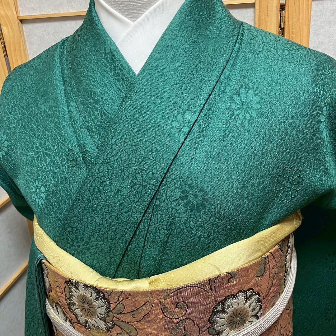 4326# Japanese Kimono Vintage Womens Silk Fabric Robe Kimono only sold Unused