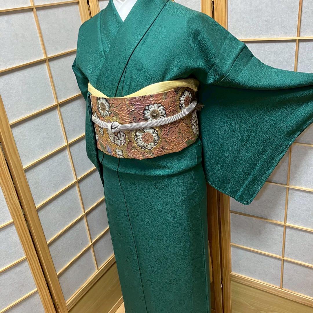 4326# Japanese Kimono Vintage Womens Silk Fabric Robe Kimono only sold Unused