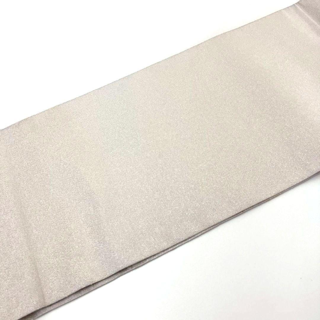 3584# Japanese Vintage Fukuro Obi Belt Kimono Fabric Silk Traditional Silver