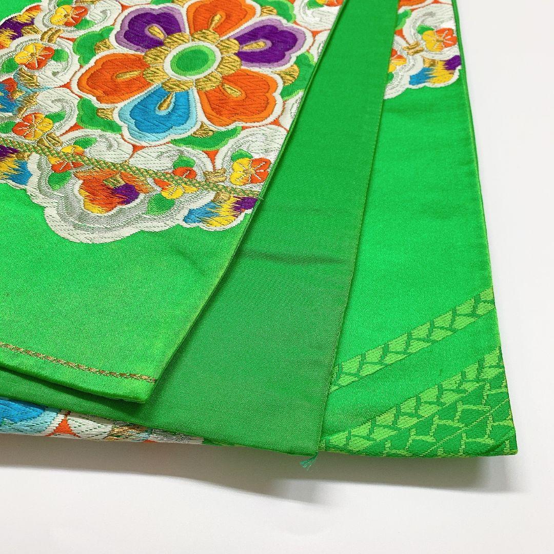4518# Japanese Vintage Fukuro Obi Belt Kimono Fabric Silk Traditional Embroidery